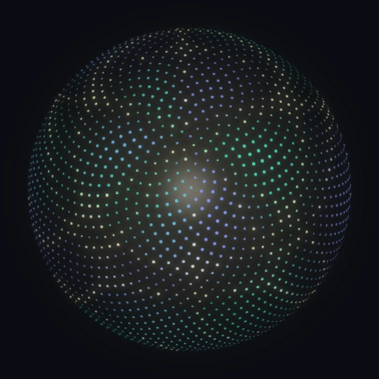 A sphere of light where two intelligences meet